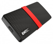 Внешние жесткие диски и SSD Emtec X200 128 GB Черный, Красный ECSSD128GX200