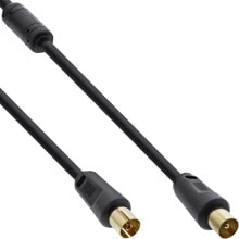 Комплектующие для телекоммуникационных шкафов и стоек InLine 69403P коаксиальный кабель 3 m Черный