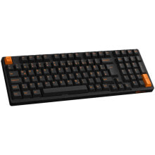 Купить клавиатуры AKKO: AKKO 3098B Plus Black&Orange Wireless Gaming Tastatur, CS-Switch Crystal