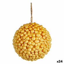 Christmas Bauble Yellow Plastic 8 x 8 x 8 cm (24 Units)