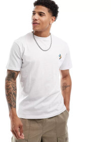 Купить мужские футболки и майки Threadbare: Threadbare parrot embroidery t-shirt in white