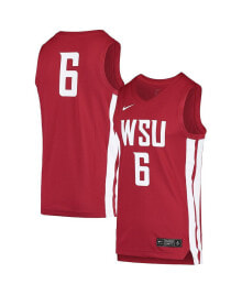 Nike men's #6 Crimson Washington State Cougars Replica Basketball Jersey