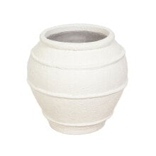 Planter Romimex White Terracotta 40 x 40 x 40 cm