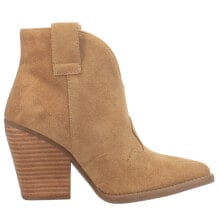 Dingo Flannie Snip Toe Cowboy Booties Womens Beige Casual Boots DI342-105 купить в аутлете