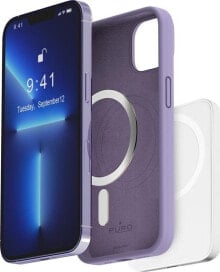 Купить чехлы для смартфонов Puro: Puro PURO ICON MAG - Etui iPhone 14 / 13 MagSafe (Tech Lavender)