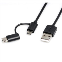 ROLINE 11.02.8328 USB кабель 1 m 2.0 USB A Черный
