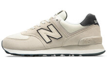 New Balance NB 574 防滑耐磨 低帮 跑步鞋 女款 米白色 / Кроссовки New Balance NB 574 WL574PC