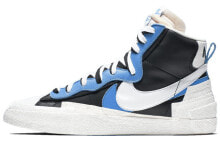 Sacai x Nike Blazer Mid black blue 解构 中帮 板鞋 男女同款 白蓝 / Кроссовки Sacai x Nike Blazer Mid black blue BV0072-001