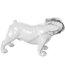 Decorative Figure Alexandra House Living Plastic Dog 25 x 21 x 43 cm Marble