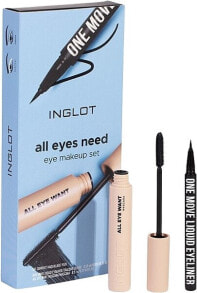 Set - Inglot All Eyes Need Eye Makeup Set (mascara/8,5ml + eyeliner/0,55ml)