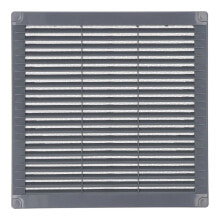 EDM Square ventilation grille with plugs and mosquito net ABS 250x250x7 mm