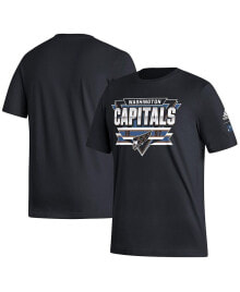 adidas men's Black Washington Capitals Reverse Retro 2.0 Fresh Playmaker T-shirt