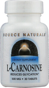 Аминокислоты source Naturals L-Carnosine L-карнозин 500 мг 30 таблеток