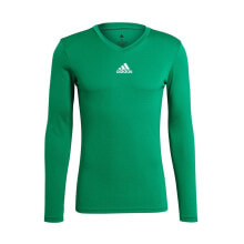 Женские кроссовки мужской спортивный лонгслив с длинным рукавом зеленый с логотипом Adidas Team Base