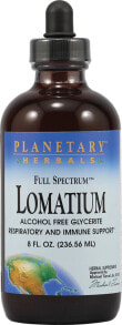Витамины и БАДы для укрепления иммунитета Planetary Herbals Full Spectrum Lomatium  Жидкий экстракт корня ломатиума для дыхательной и иммунной поддержки 236,56 мл