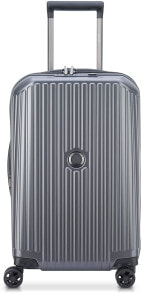 Мужской чемодан пластиковый серый DELSEY Paris Securitime Expandable Luggage with Spinner Wheels, Silver, Checked-Medium 25 Inch