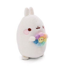 NICI Molang 12 cm With Rainbow Flower teddy