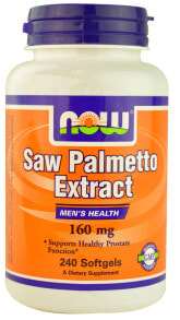 Растительные экстракты и настойки NOW Saw Palmetto Extract  Экстракт серенои 160 мг 240 капсул