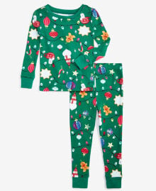 Купить женские пижамы Family Pajamas: Family Pajamas Toddler 2-Pc. Cotton Snug-Fit Ornament Toss Pajamas Set, Created for Macy's