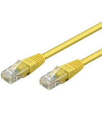 Кабели и разъемы для аудио- и видеотехники goobay CAT 5-1500 UTP Yellow 15m сетевой кабель Желтый 68351