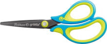 Детские ножницы для поделок из бумаги Pelikan Griffix ergonomic scissors pointed neon blue