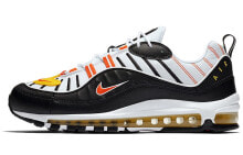 Nike Air Max 98 低帮 跑步鞋 男款 黑白橙 / Кроссовки Nike Air Max 640744-016