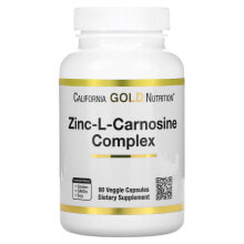 California Gold Nutrition, Цинк-L-карнозин, 30 растительных капсул