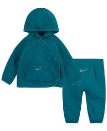 Nike baby Boys Ready, Snap Jacket and Pants, 2 Piece Set