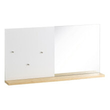 Wall mirror White Crystal oak wood DMF 50,4 x 7 x 25,4 cm