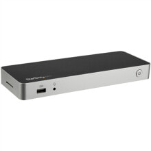 Корпуса и док-станции для внешних жестких дисков и SSD StarTech.com DK30CHDPPDUE док-станция для ноутбука Проводная USB 3.2 Gen 1 (3.1 Gen 1) Type-C Черный, Серебряный