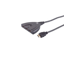 SP05-02001 - 0.5 m - HDMI Type A (Standard) - 3 x HDMI - 3D - 18 Gbit/s - Black