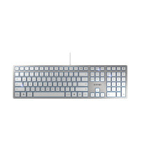 Купить клавиатуры Cherry: Cherry KC 6000 Slim - Full-size (100%) - Wired - USB - Silver - White
