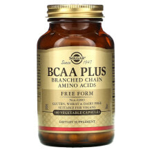 Аминокислоты Solgar, BCAA Plus, Free Form, 100 Vegetable Capsules