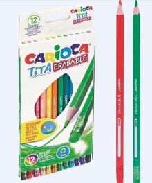 Цветные карандаши для рисования для детей carioca Erasable pencils 12 colors CARIOCA - 264658