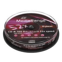 Диски и кассеты mediaRange MR214 чистые CD CD-R 700 MB 10 шт
