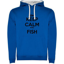 KRUSKIS Keep Calm And Fish Two-Colour Hoodie