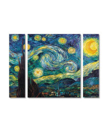 Trademark Global vincent van Gogh 'Starry Night' Multi Panel Art Set Large - 41