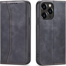 Hurtel Magnet Fancy Case etui iPhone 14 Pro pokrowiec z klapką portfel podstawka czarne