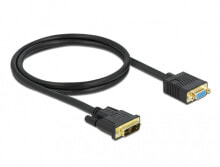 DeLOCK 86752 видео кабель адаптер 1 m DVI VGA (D-Sub) Черный