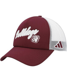 adidas men's Maroon Mississippi State Bulldogs Script Trucker Snapback Hat