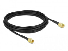 Комплектующие для телекоммуникационных шкафов и стоек deLOCK 90470 коаксиальный кабель 5 m SMA LMR100 Черный