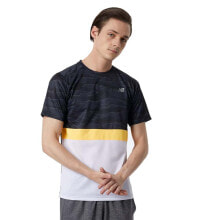 Мужские спортивные футболки NEW BALANCE Striped Accelerate Short Sleeve T-Shirt