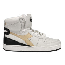 Diadora Mi Basket Used High Top Mens Off White Sneakers Casual Shoes 158569-C95 купить в аутлете