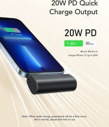 Powerbank Veger VEGER powerbank 5 000 mAh z wbudowanym złączem Lightning PD QC3.0 3A 20W PlugOn (W0556P) czarny