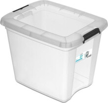 ORPLAST Container With Clips RobuStore Transparent 27 L