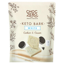 ChocZero, Keto Bark, белый шоколад, печенье и сливки, 6 батончиков по 1 унции