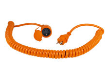as-Schwabe 70413 кабель питания Оранжевый 5 m Силовая вилка тип F