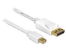 Комплектующие для телекоммуникационных шкафов и стоек deLOCK 83482 DisplayPort кабель 2 m Mini DisplayPort Белый