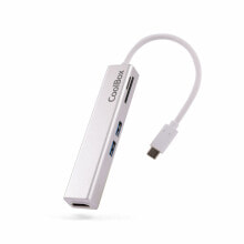 USB-концентраторы докстанция CoolBox COO-DOCK-02 Серебряный