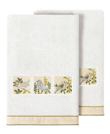 Linum Home textiles Turkish Cotton Belinda Embellished Bath Towel Set, 2 Piece